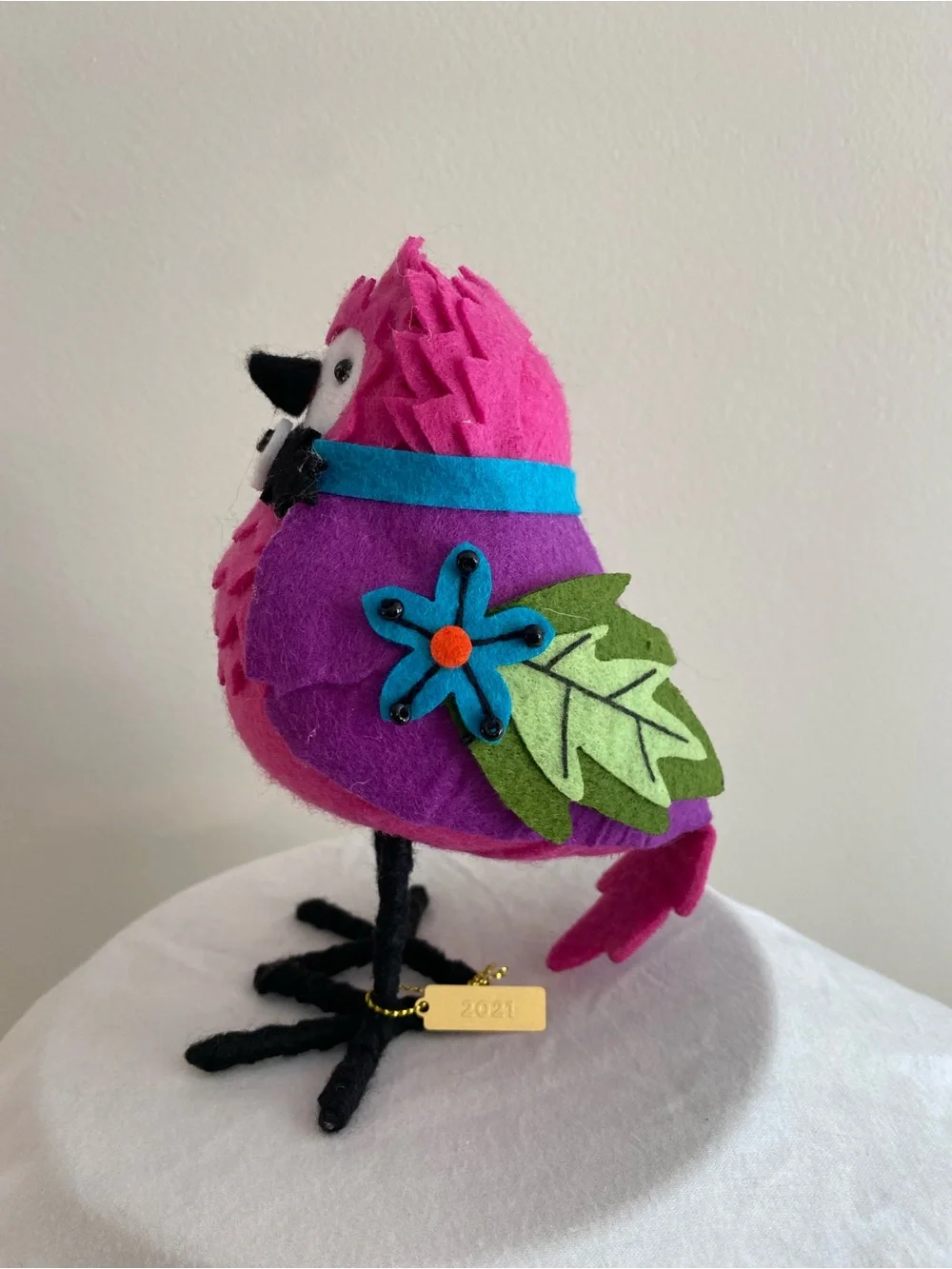 Target Featherly Freinds Felt “Trapper” 2021 Bird with Teal & Purple Wing